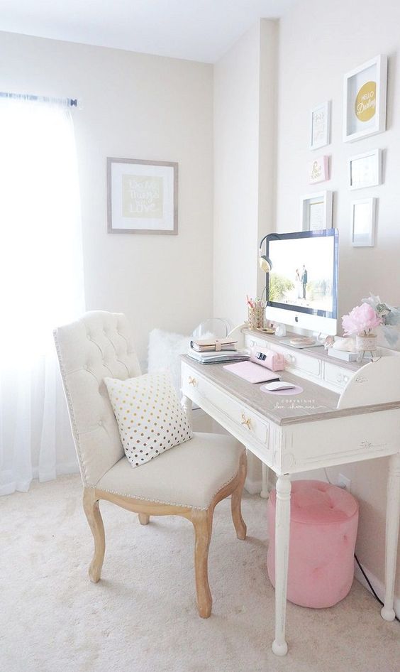 Home Office Inspiration - Feathers and Stripes