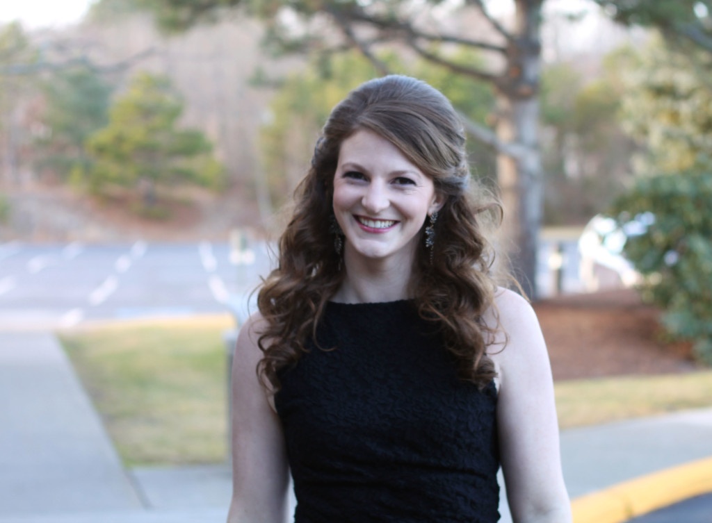 bridesmaid in black dress