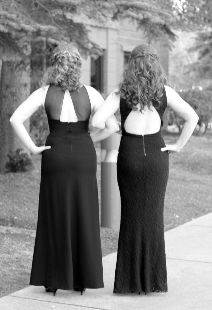 black open back bridesmaid dresses