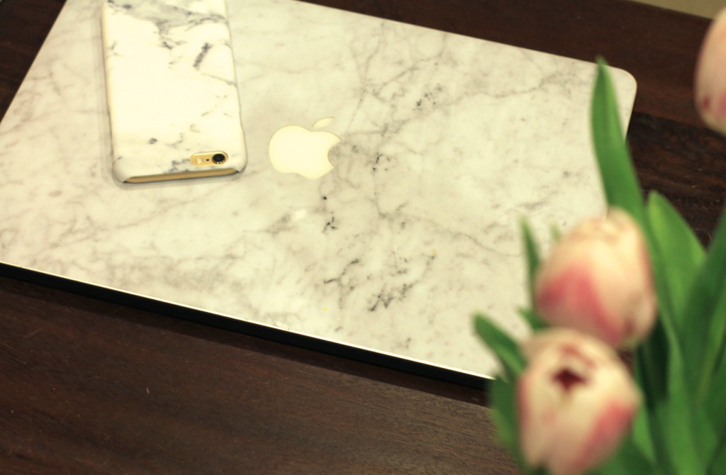 marble laptop cover and iphone case