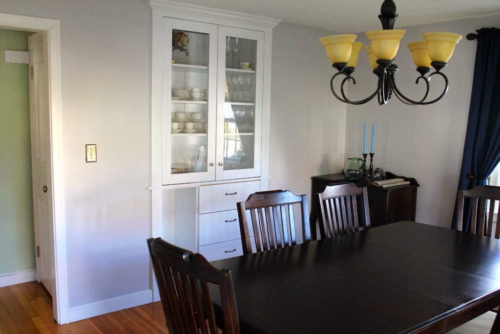 gray dining room