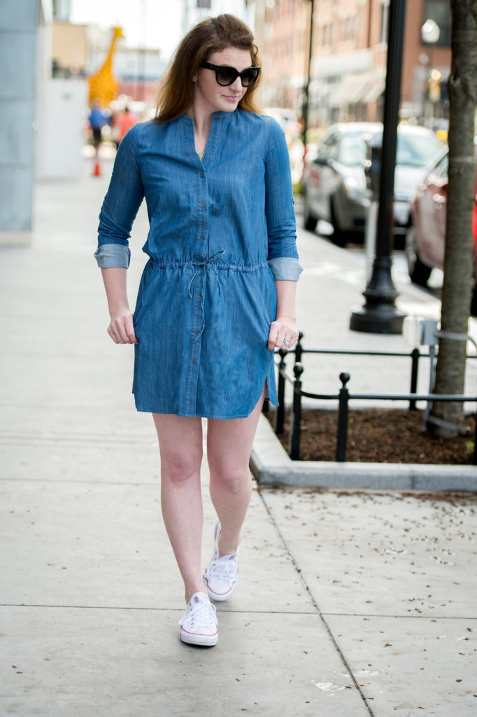 Chambray dress outfit shop