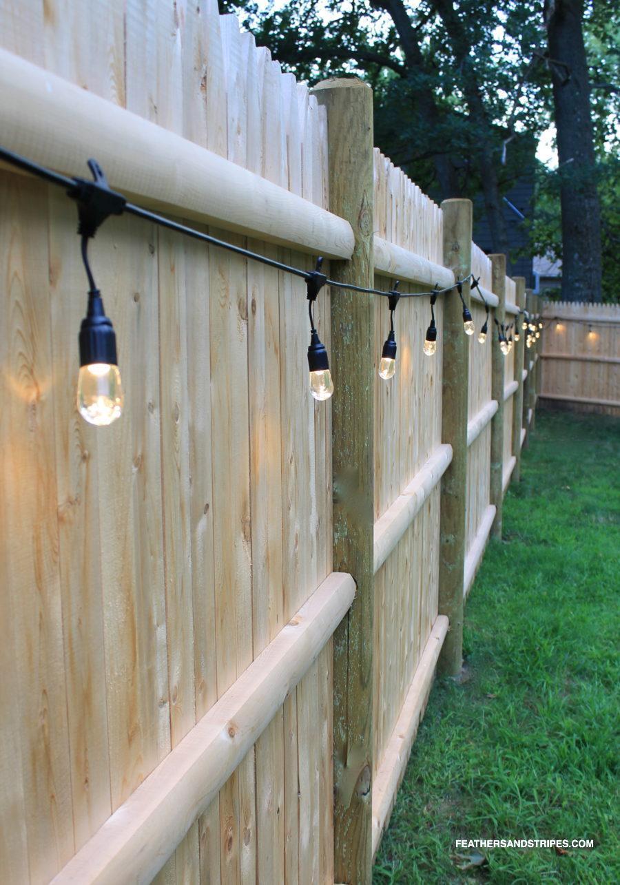 backyard cafe lights featured by top Boston lifestyle blog, Feathers and Stripes