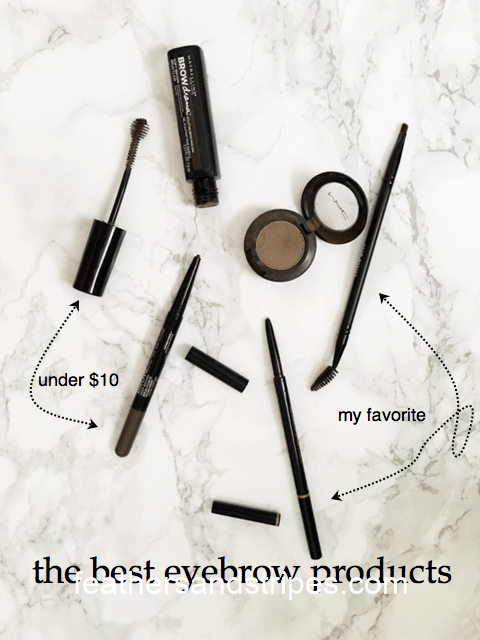 Eyebrow beauty tools and the best eyebrow products on a budget (under $10) // feathersandstripes.com