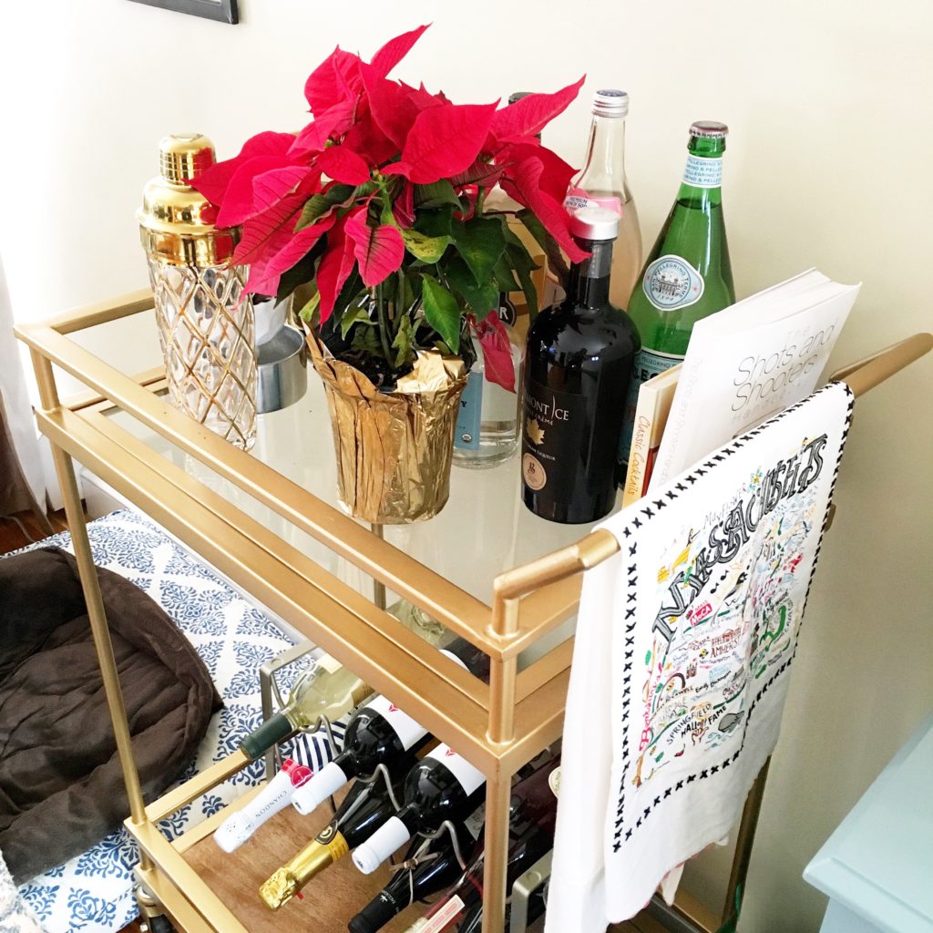 gold bar cart