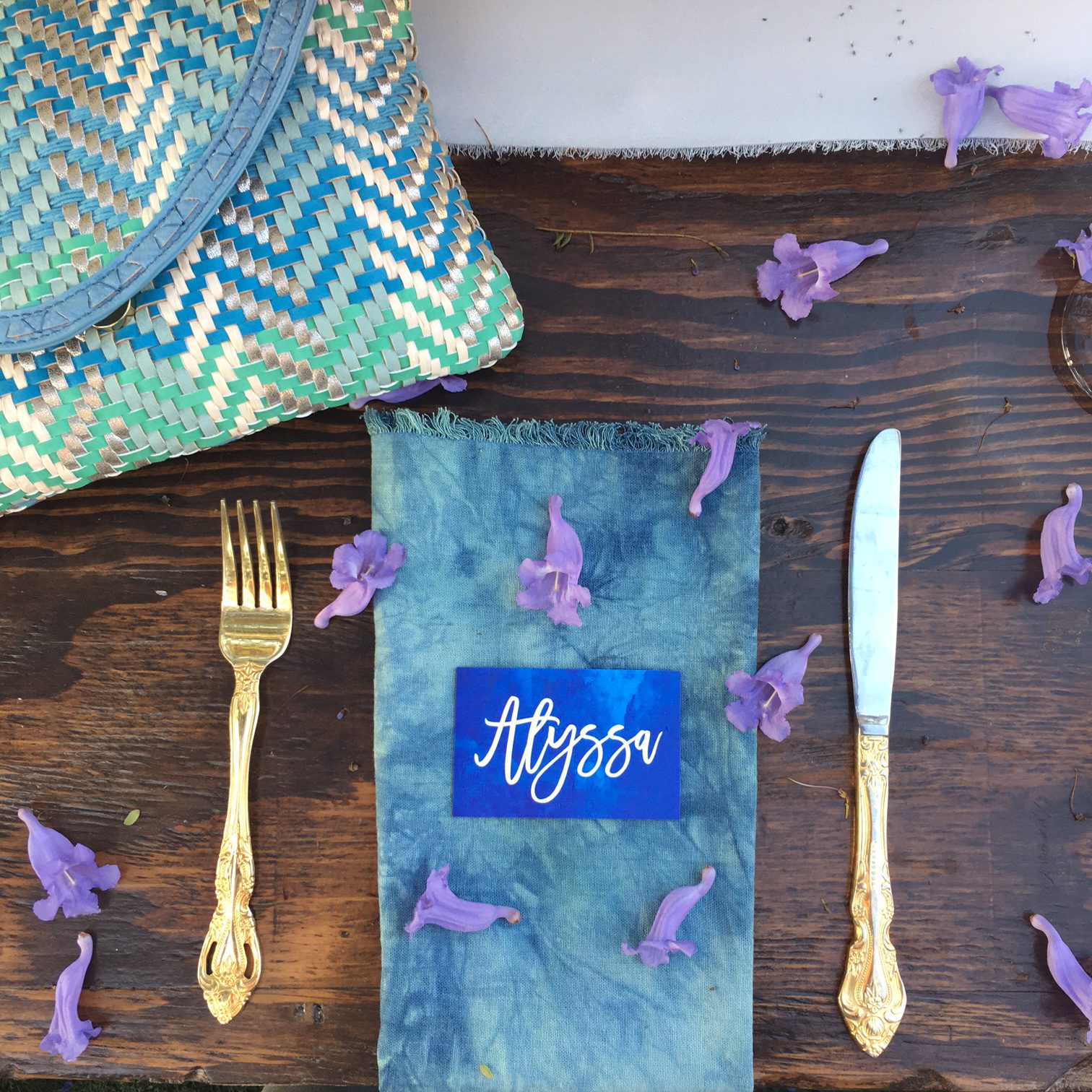 teal wedding napkins