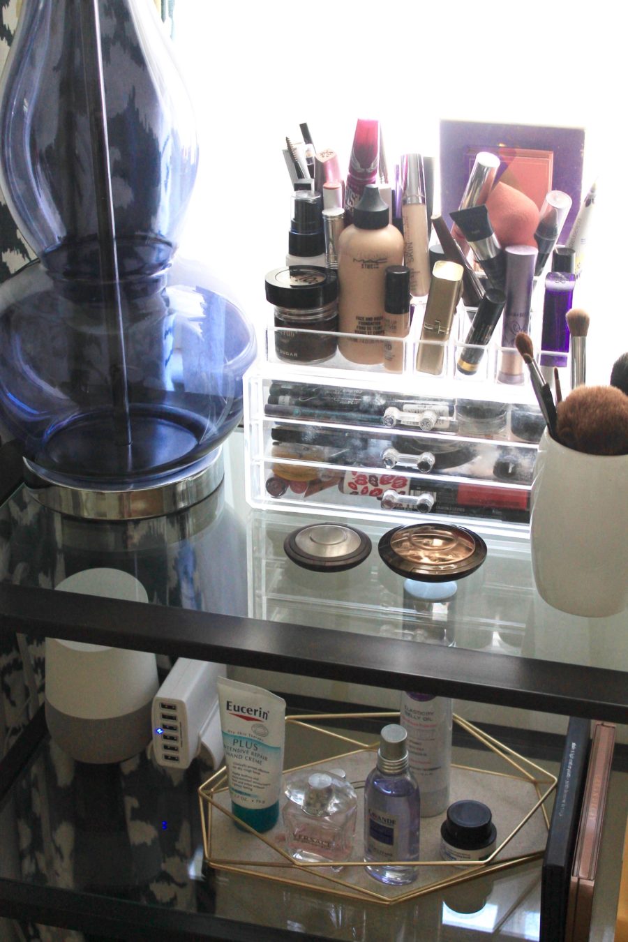 bedside vanity table: how to create a vanity from a console table