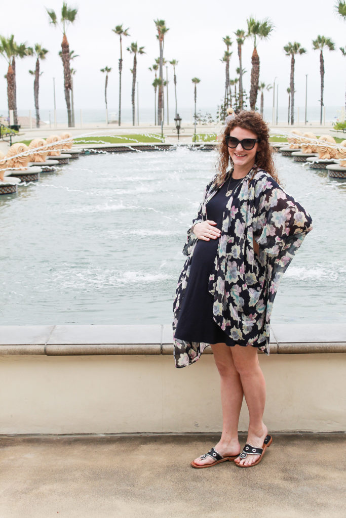 Maternity dress and kimono