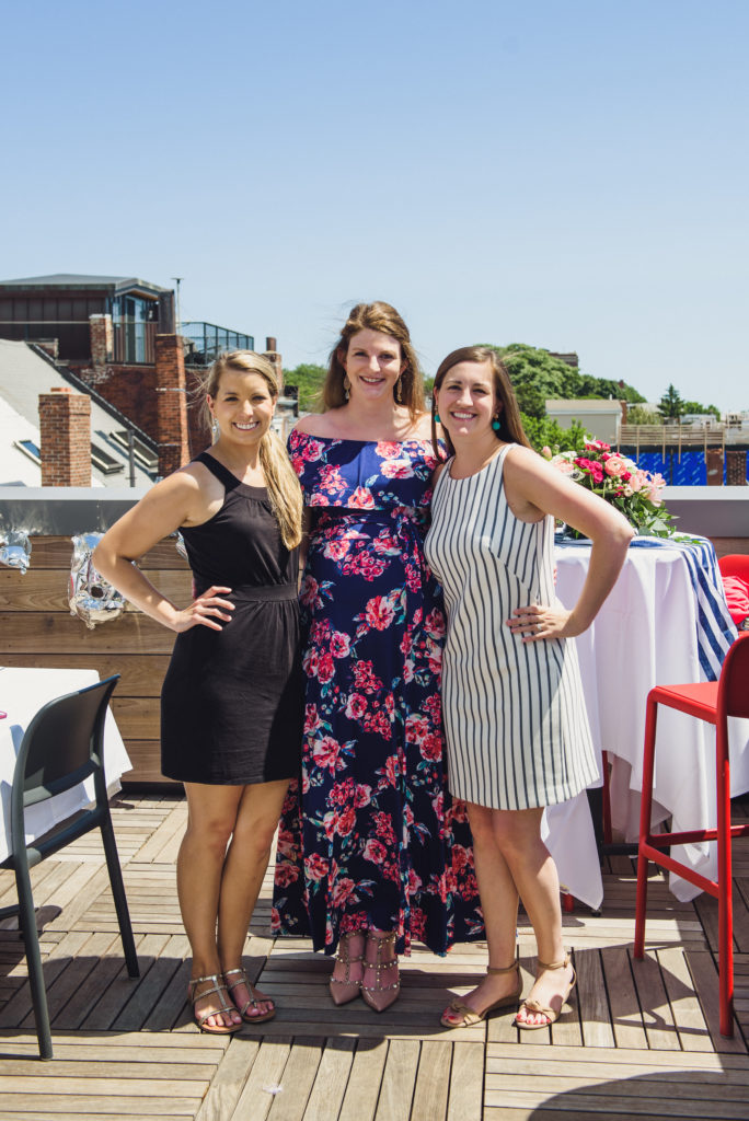 Boston navy stripes and pink baby shower | Baby Shower in Boston featured by top Boston lifestyle blog, Feathers and Stripes