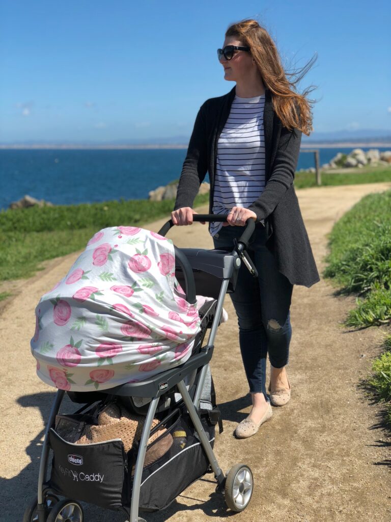 easy stripe mom outfit