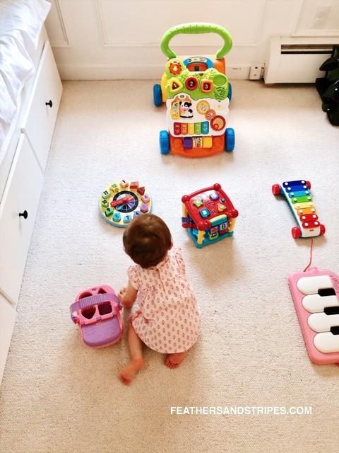 gift ideas for one year old baby girl, first birthday featured by top Boston mom blogger, Feathers and Stripes