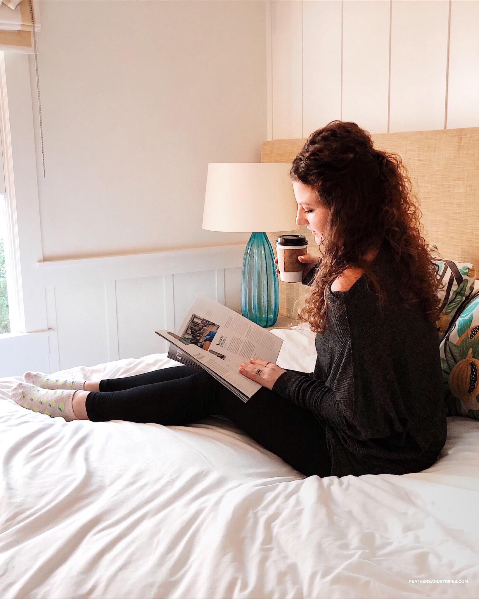 work from home outfits, cozy and comfortable leggings and sweater for working from home