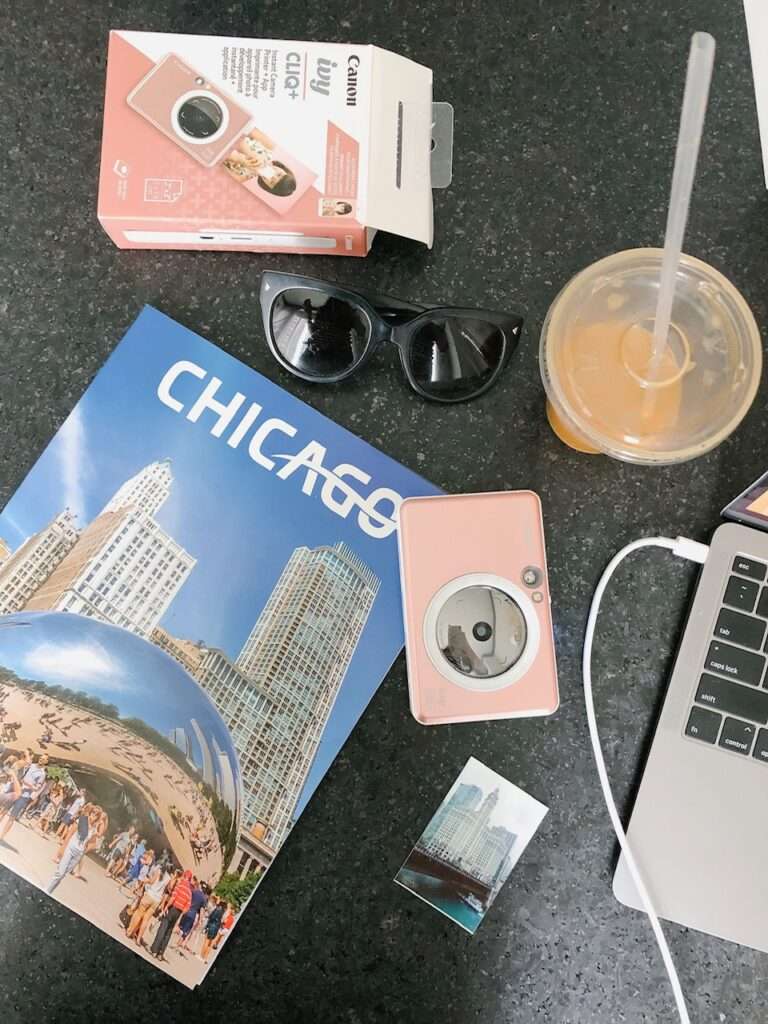 Canon instant print camera review of Canon IVY CLIQ+ from mom/travel blogger feathersandstripes.com