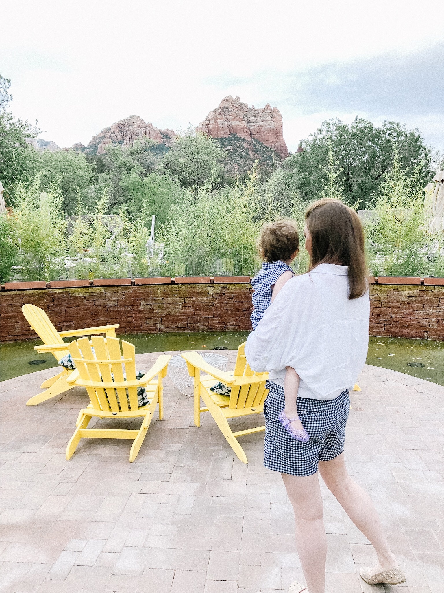 Gingham dress, gingham shorts, mommy and me outfits