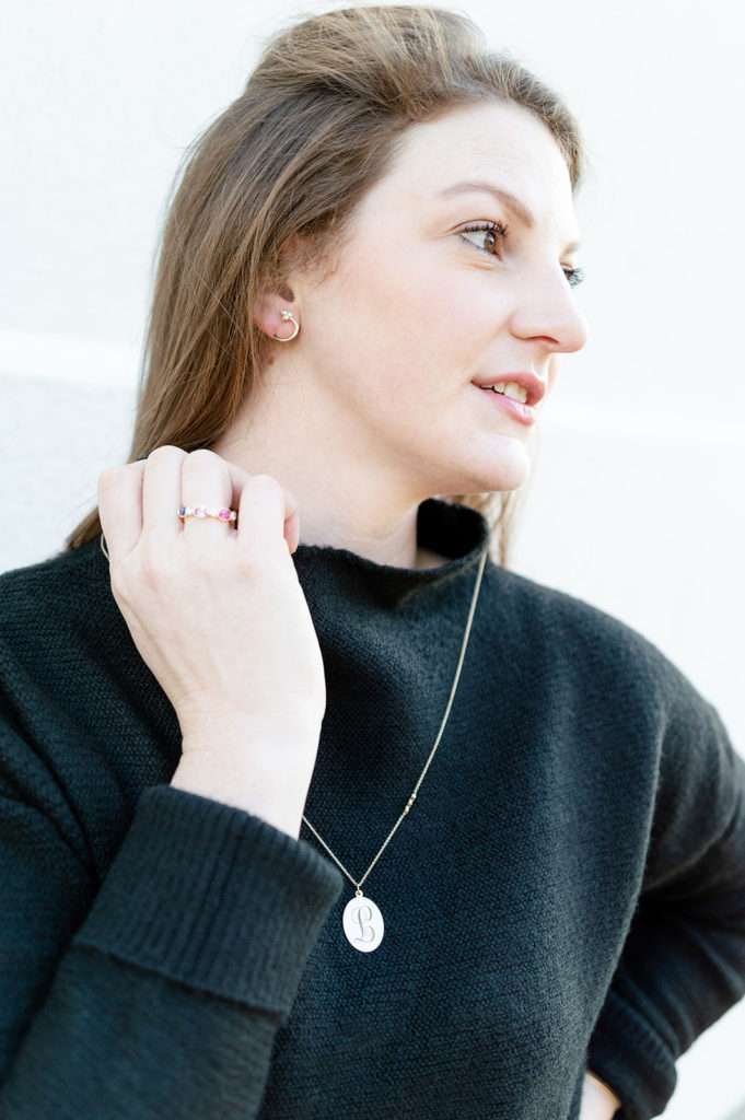 How to wear a black sweater dress with OTK boots - comfy and classic for a holiday get-together