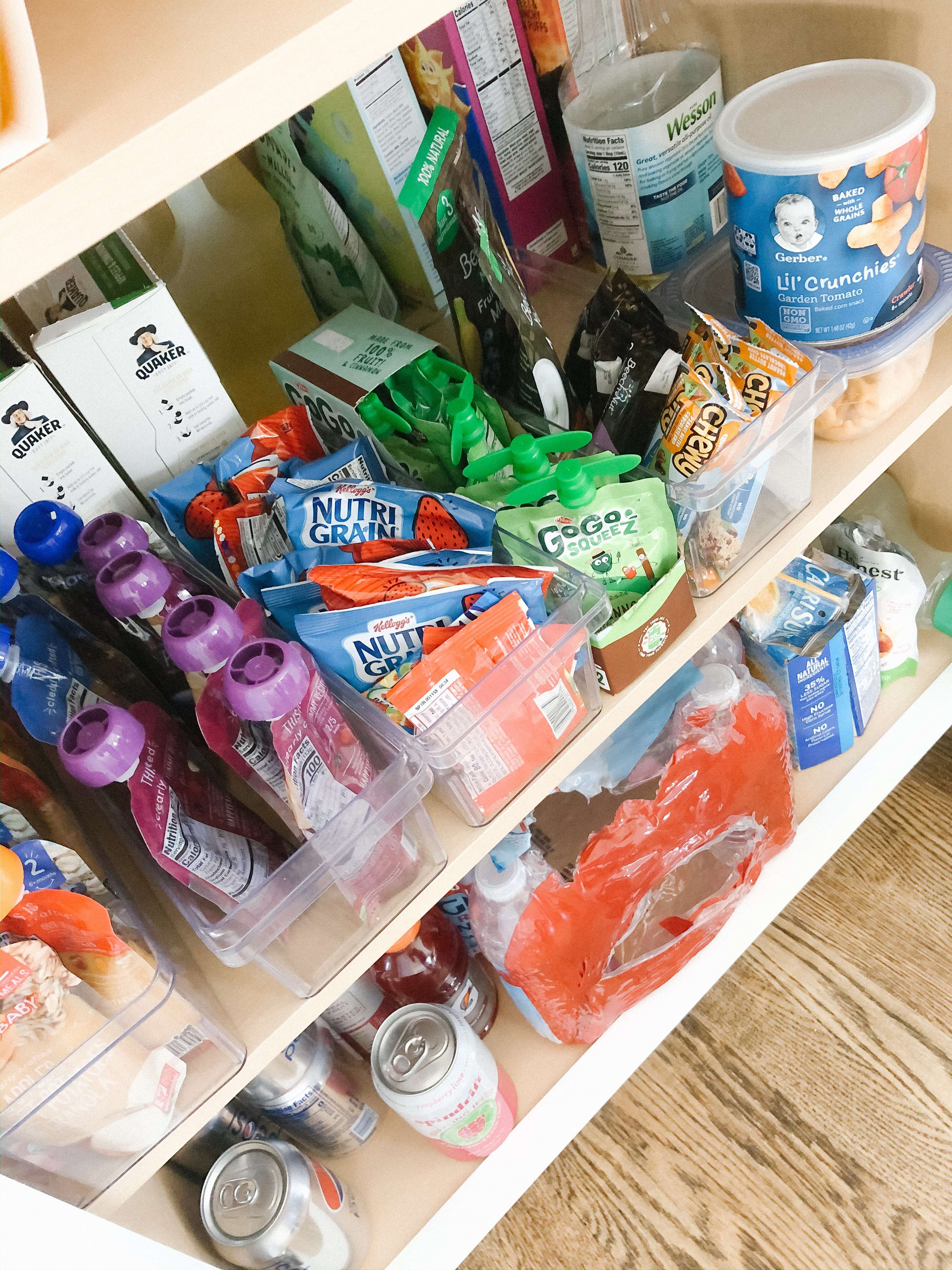 Pantry Organization Toddler Snacks Feathers and Stripes