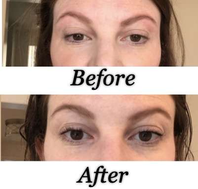 lash lift before and after